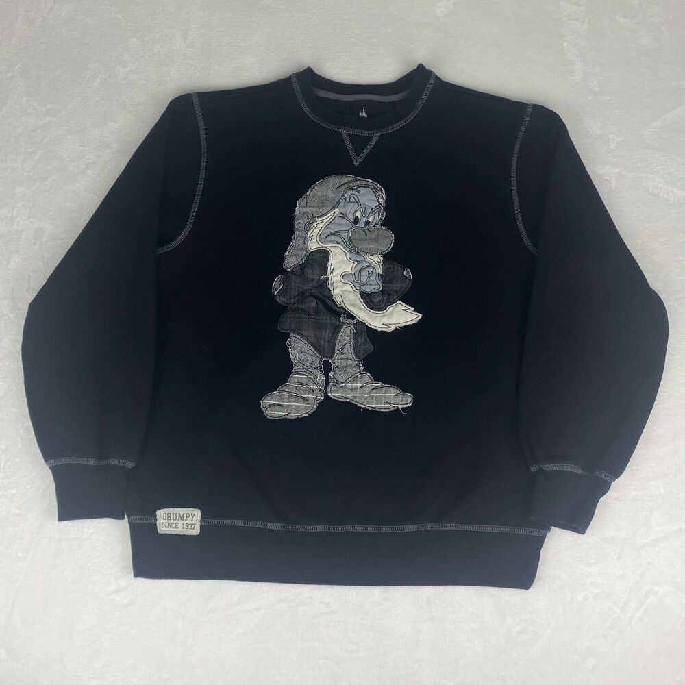 Disney Grumpy Sweater Adult Small Black Long Sleeve Sweatshirt Pullover